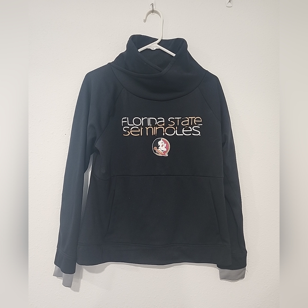 Champion Women's Black Cowl Neck Florida State Seminole Pullover Size Large